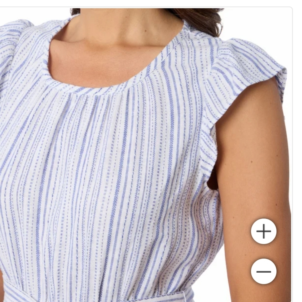 (6)Briggs Women's Linen Blend Tiered Dress - Picture 4 of 4